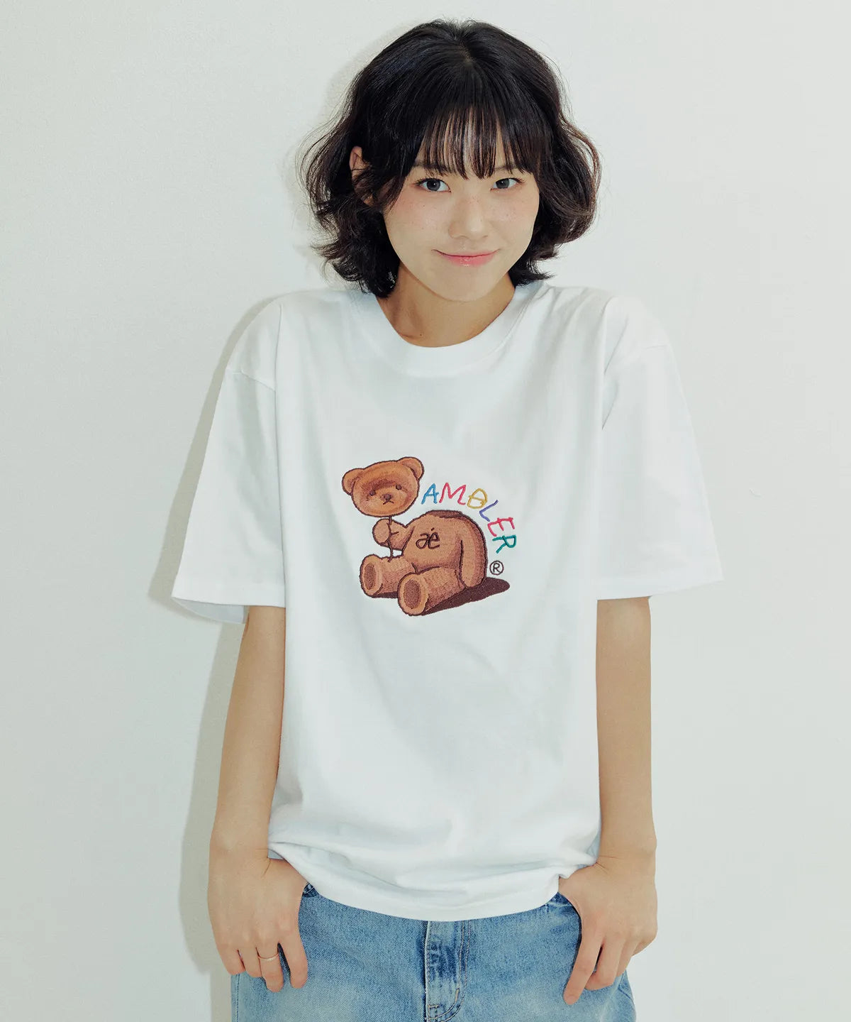 韓國 Ambler Balloon Bear Short Sleeve T-Shirt【AR106】