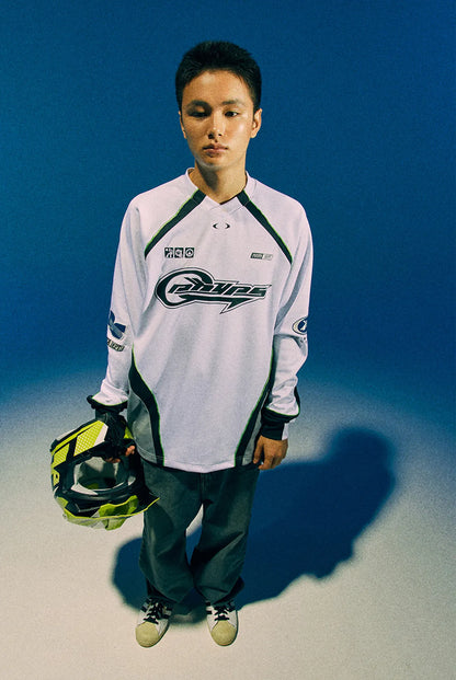 韓國 Phyps Mesh Motorcycle Raglan Long Sleeve【PS048】