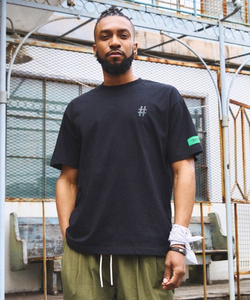 韓國 Beentrill Green Taping Hashtag T-Shirt【BL007】