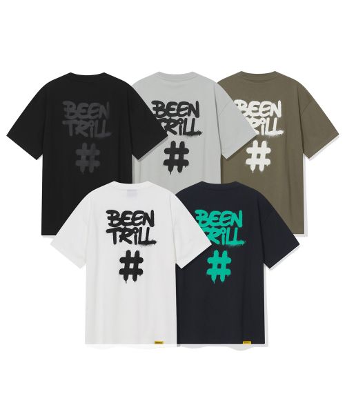 韓國 Beentrill Spray Hashtag T-Shirt【BL013】