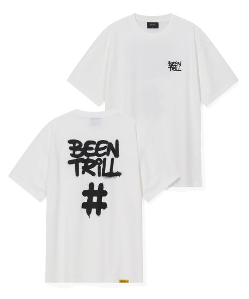 韓國 Beentrill Spray Hashtag T-Shirt【BL013】