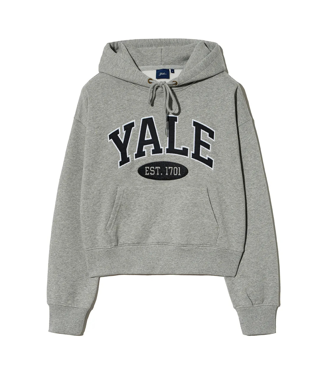 韓國 Yale Two-tone arch crop hoodie【YA037】
