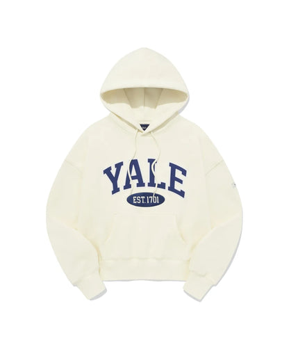 韓國 Yale Two-Tone Arch Crop Hoodie【YA036】