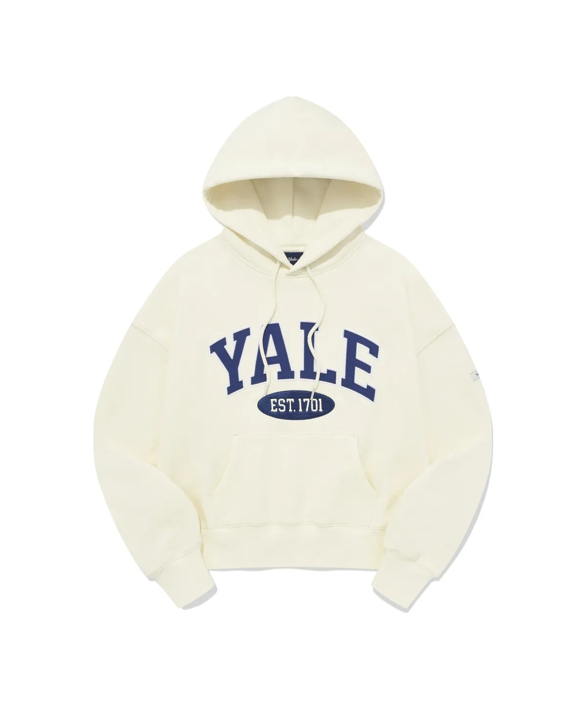 韓國 Yale Two-Tone Arch Crop Hoodie【YA036】