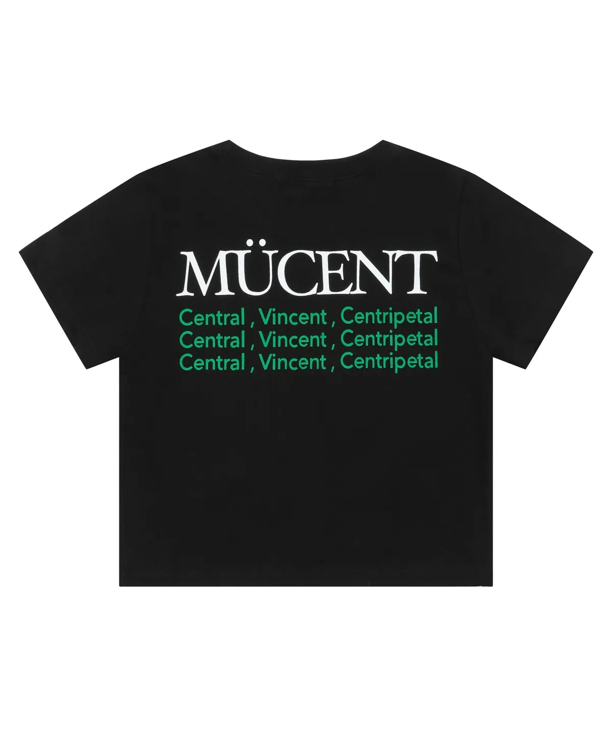 韓國 Mucent Slogan Short Sleeve Crop T-Shirt【MU010】