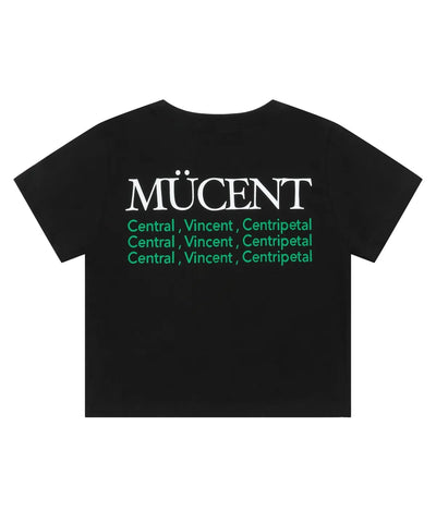 韓國 Mucent Slogan Short Sleeve Crop T-Shirt【MU010】