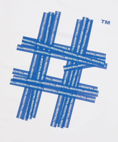 韓國 Beentrill Illusion Hashtag T-Shirt【BL031】