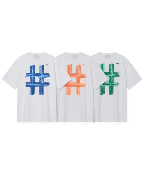 韓國 Beentrill Illusion Hashtag T-Shirt【BL031】