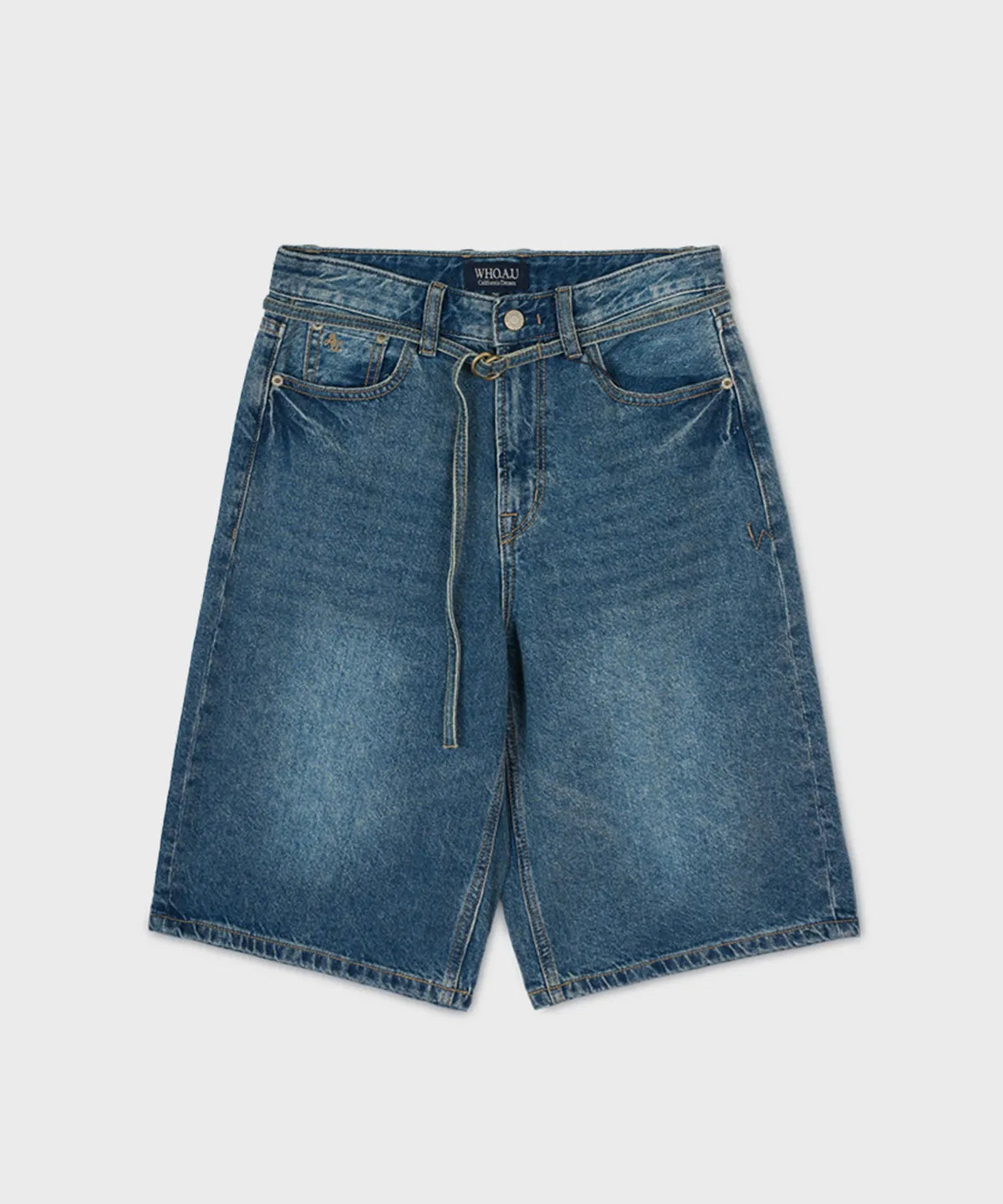 韓國 WhoAU Bermuda Denim Pants【WA286】