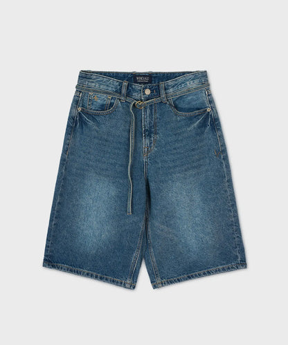 韓國 WhoAU Bermuda Denim Pants【WA286】