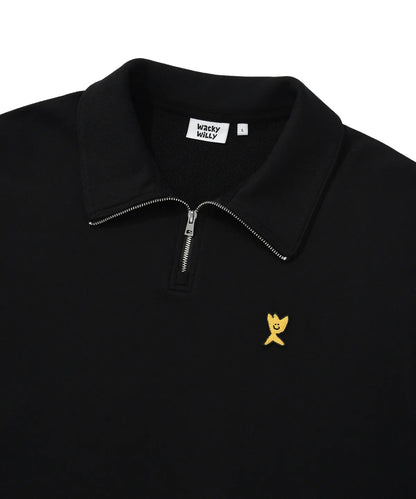 【現貨】韓國 Wacky Willy Basic Logo Wappen Half Zip-up【WW069】