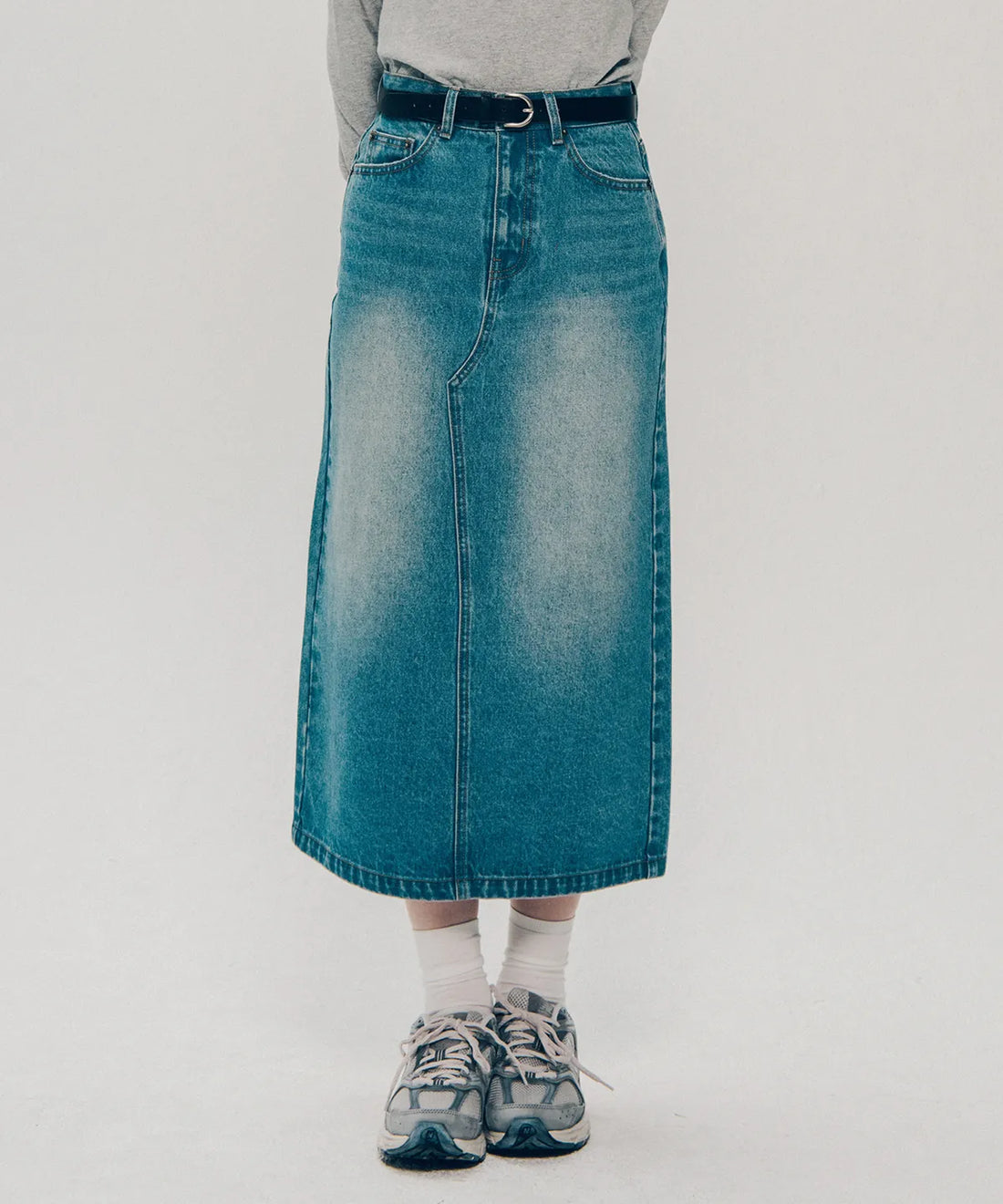 韓國 Yale Denim Long Skirt【YA031】