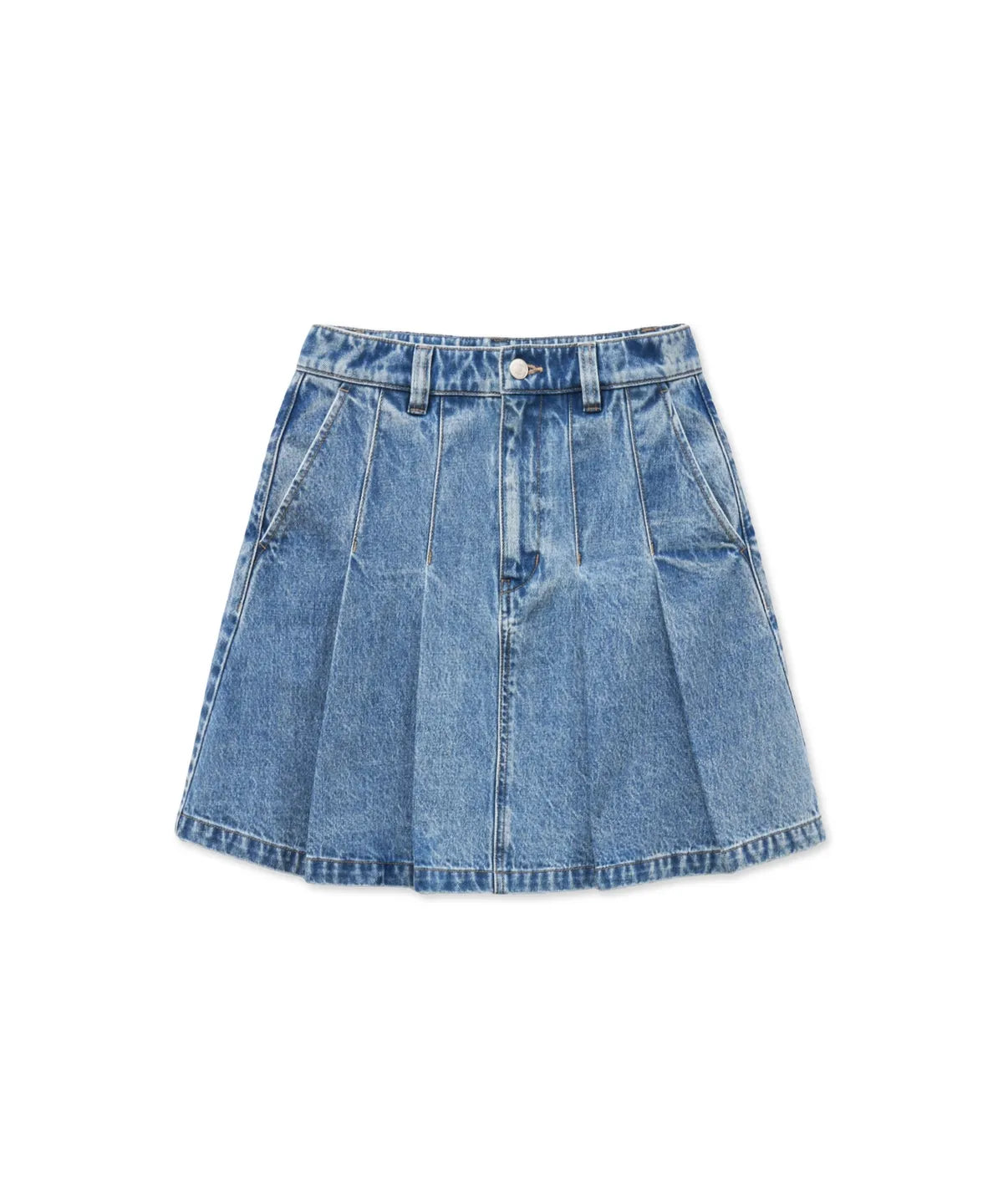 韓國 Yale Denim Pleated Skirt【YA032】