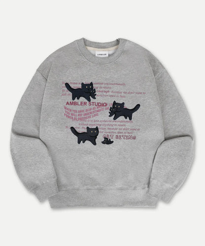 韓國 Ambler The Adventures of a Cat Sweatshirt【AR031】