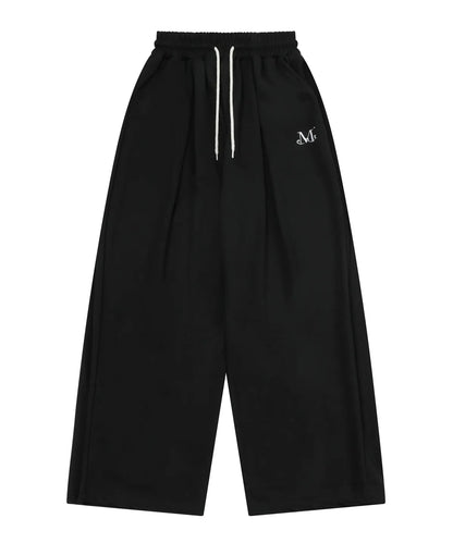 韓國 Mucent Signature Four Pintuck Wide Sweat Pants【MU043】