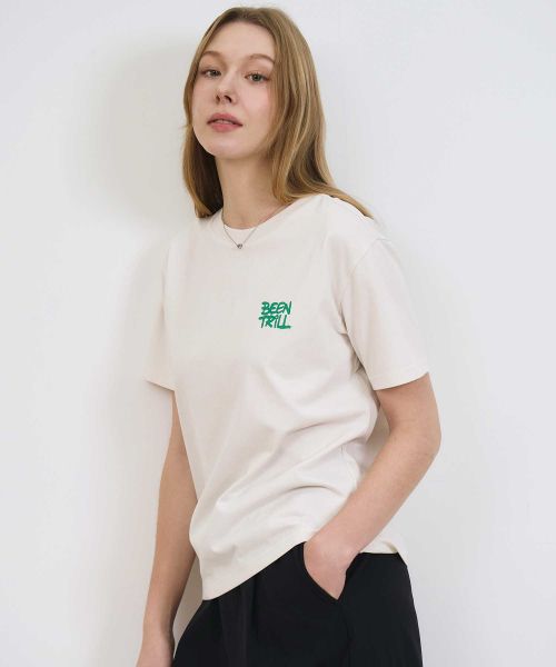 韓國 Beentrill Women's Spray Hashtag T-Shirt【BL057】