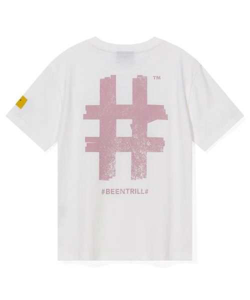 韓國 Beentrill Women's Stamp Hashtag T-Shirt【BL056】