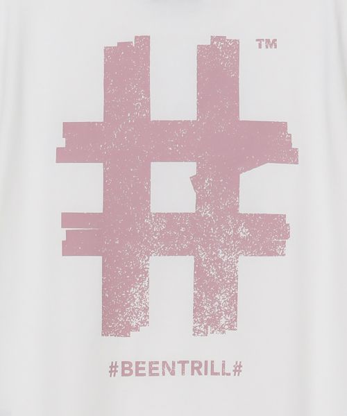 韓國 Beentrill Women's Stamp Hashtag T-Shirt【BL056】