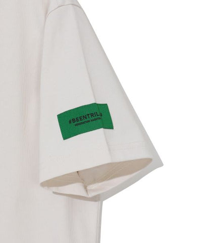 韓國 Beentrill Women's Green Taping Hashtag T-Shirt【BL053】