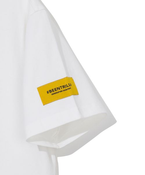 韓國 Beentrill Women's Yellow Taping Hashtag T-Shirt【BL052】