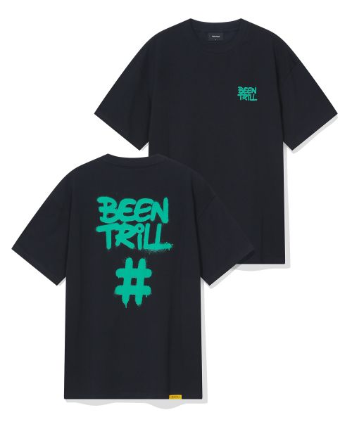 韓國 Beentrill Spray Hashtag T-Shirt【BL013】