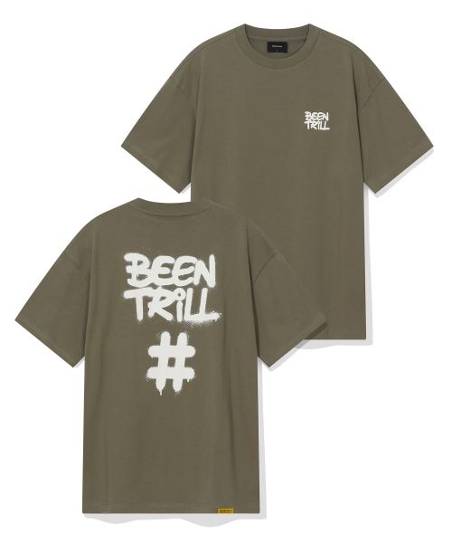 韓國 Beentrill Spray Hashtag T-Shirt【BL013】