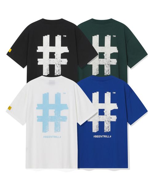 韓國 Beentrill Stamp Hashtag T-Shirt【BL009】