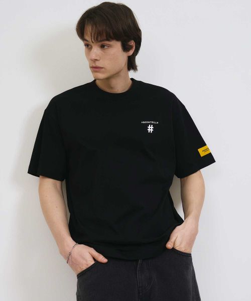 韓國 Beentrill Yellow Taping Hashtag T-Shirt【BL006】