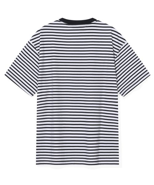 韓國 Beentrill Oval Wappen Stripe T-shirt【BL008】