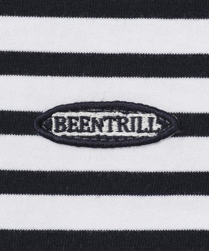 韓國 Beentrill Oval Wappen Stripe T-shirt【BL008】