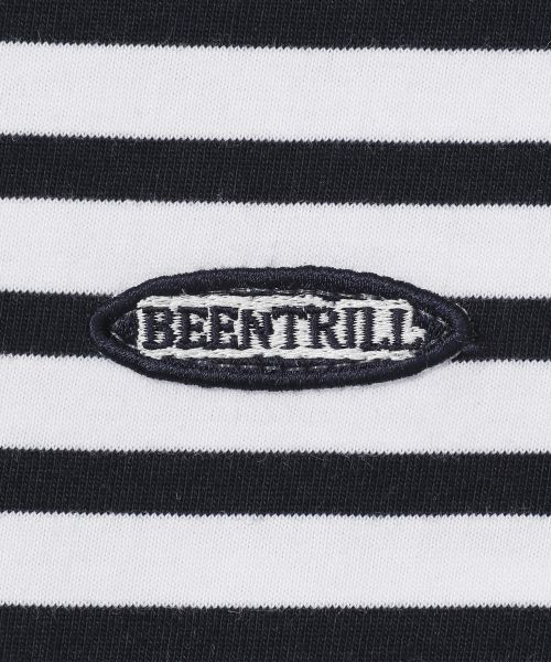 韓國 Beentrill Oval Wappen Stripe T-shirt【BL008】