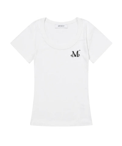 韓國 Mucent Ferring Midi Round Neck Half T-Shirt【MU023】
