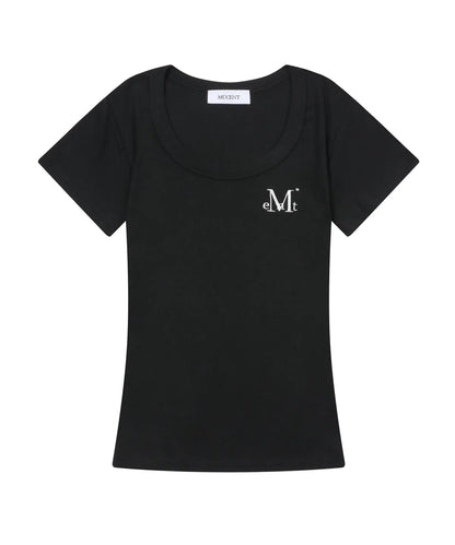 韓國 Mucent Ferring Midi Round Neck Half T-Shirt【MU023】