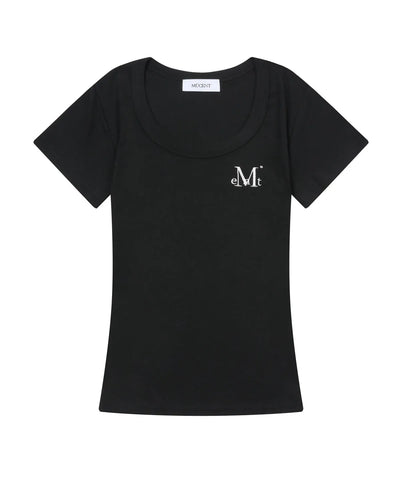 韓國 Mucent Ferring Midi Round Neck Half T-Shirt【MU023】