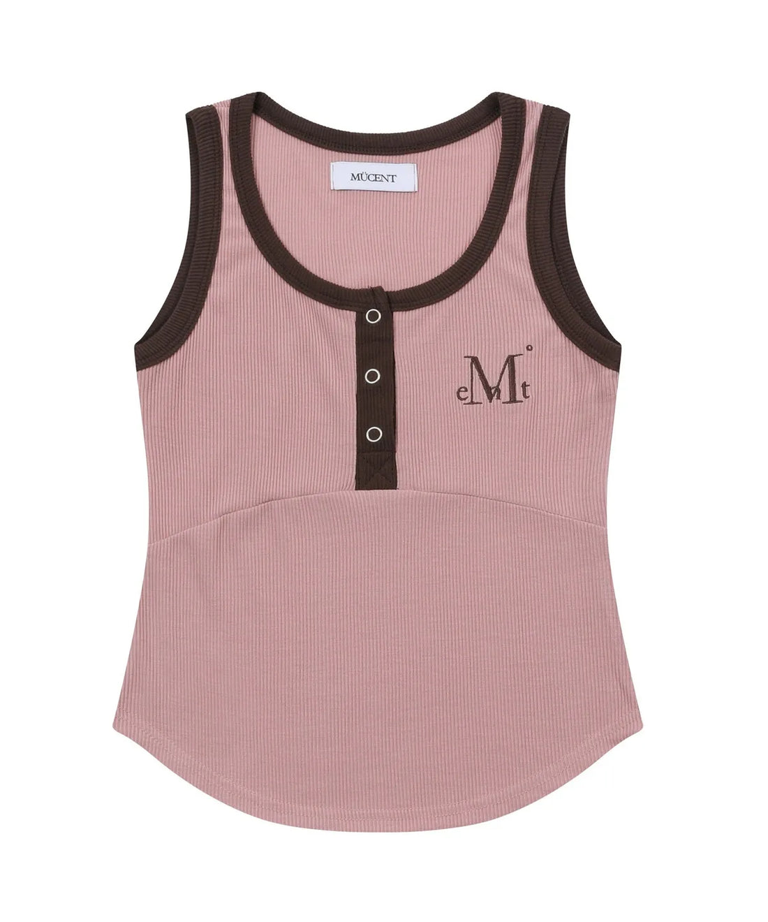 韓國 Mucent Color-Pop Button Crop Sleeveless【MU016】