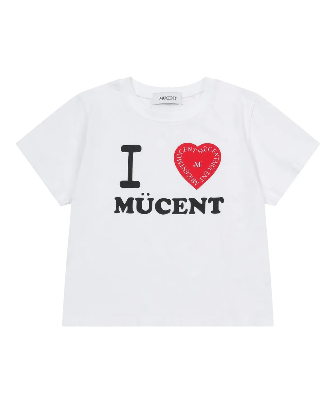 韓國 Mucent I Love Mucent Lettering Half Crop T-Shirt【MU008】