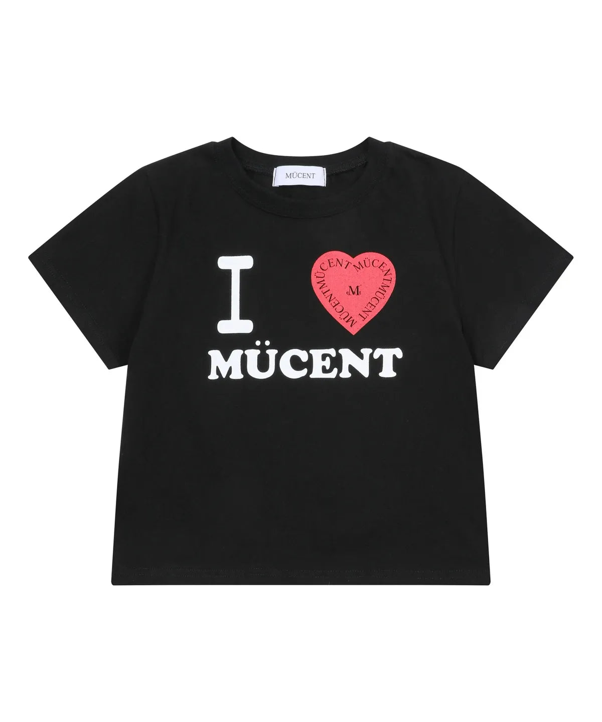 韓國 Mucent I Love Mucent Lettering Half Crop T-Shirt【MU008】