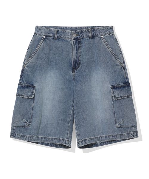 韓國 Beentrill Vintage Cargo Denim Bermuda Pants【BL077】