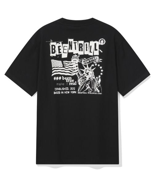 韓國 Beentrill Liberty Symbol T-Shirt【BL035】