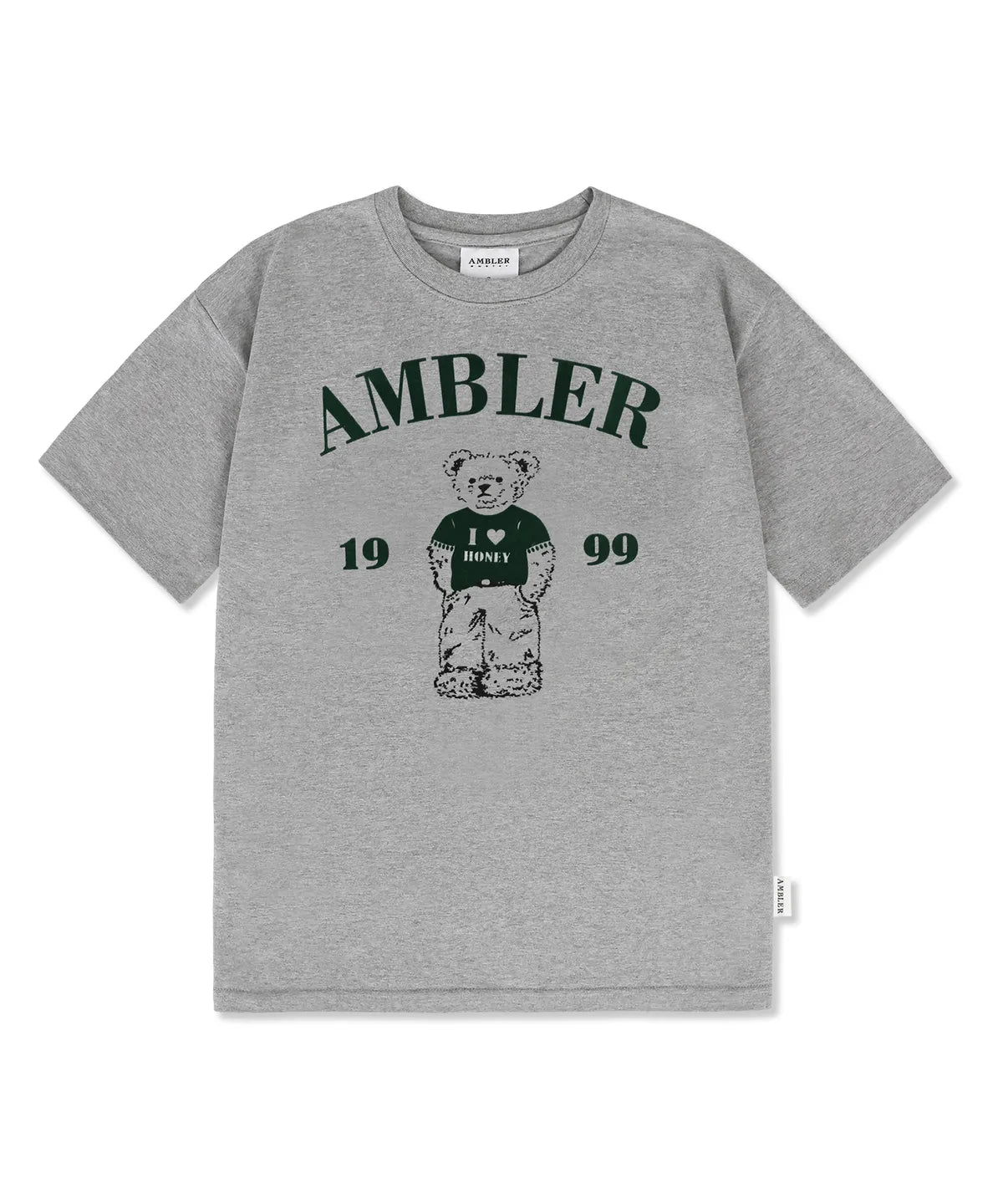 韓國 Ambler Just Chilling Bear Flocking Short Sleeve T-shirt【AR096】