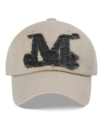韓國 Mucent Vintage Washing Applioue Ball Cap【MU002】