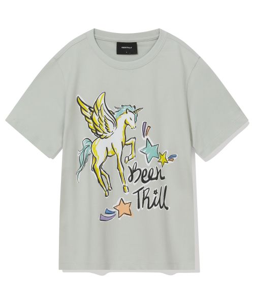 韓國 Beentrill Women's Lovely Unicorn T-Shirt【BL060】