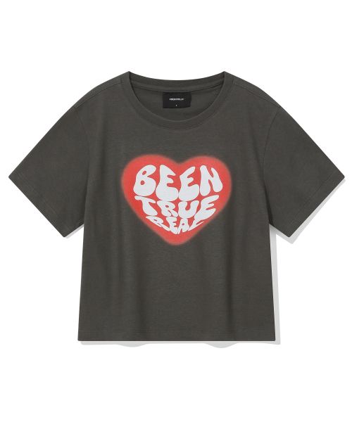 韓國 Beentrill Women's BTR Heart T-Shirt【BL061】