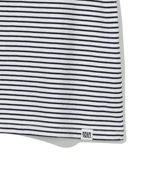 韓國 Beentrill Women's Cat Stripe T-Shirt【BL065】