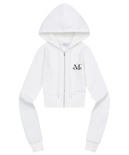 韓國 Mucent Zinew Set Up Slim Fit Crop Hood Zip-Up【MU021】