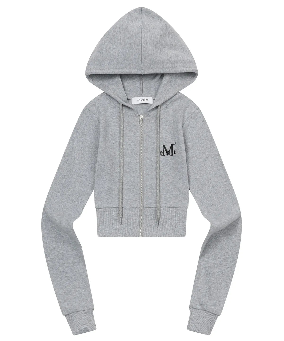 韓國 Mucent Zinew Set Up Slim Fit Crop Hood Zip-Up【MU021】