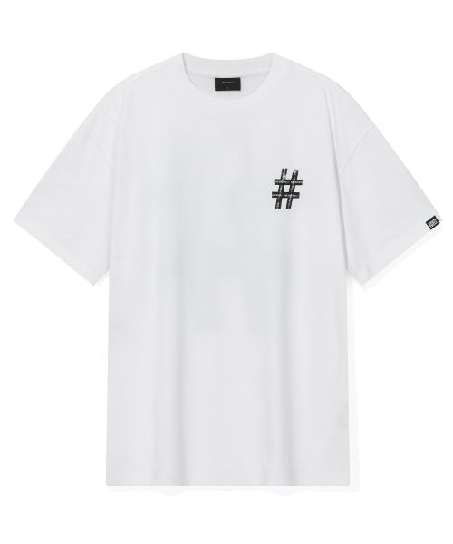 韓國 Beentrill Roller Painting Hashtag T-Shirt【BL045】