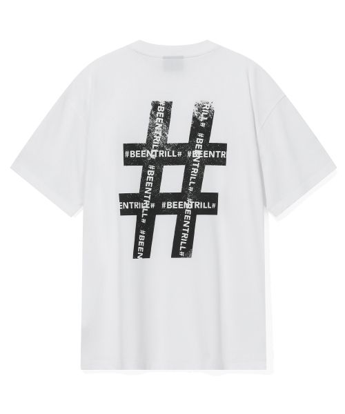 韓國 Beentrill Roller Painting Hashtag T-Shirt【BL045】
