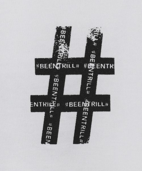 韓國 Beentrill Roller Painting Hashtag T-Shirt【BL045】