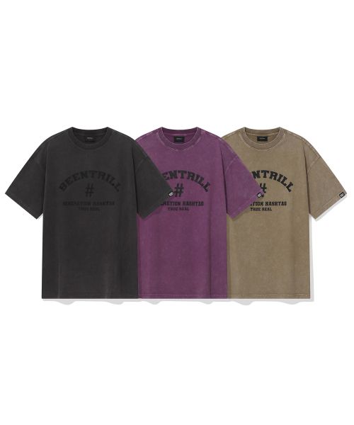 韓國 Beentrill Arch Logo Hashtag Pigment T-Shirt【BL037】